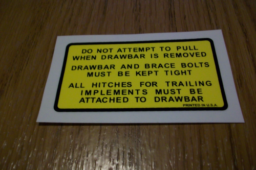 Do not Pull When Drawbar is Removed