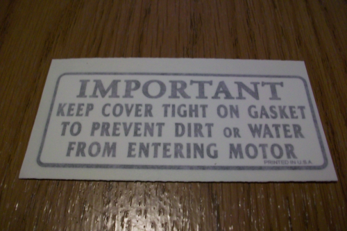 Important- Keep Cover Tight