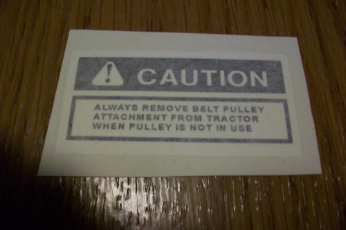 Belt Pulley Warning