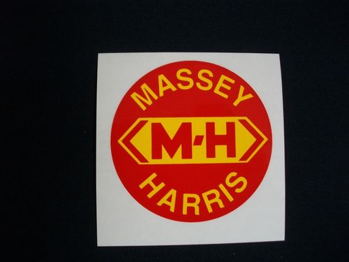Massey-Harris 9 Inch Circle (Red with Yellow Letters)
