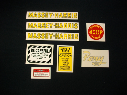 Kit d'autocollants Pony Massey Harris jeu de décalcomanie décalques tracteur 