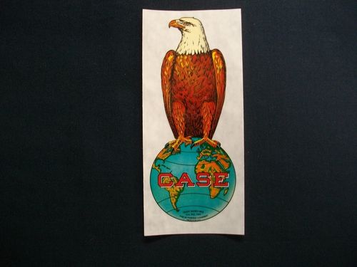 CASE WORLD EAGLE DECAL 4 1/8" X 10"  HEAVY VINYL SEE PICTURES VIBRANT COLORS