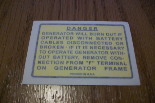 Generator Warning