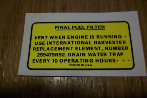 Final Fuel Filter