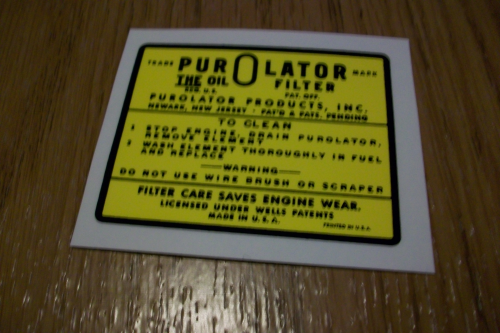 Purolator Filter