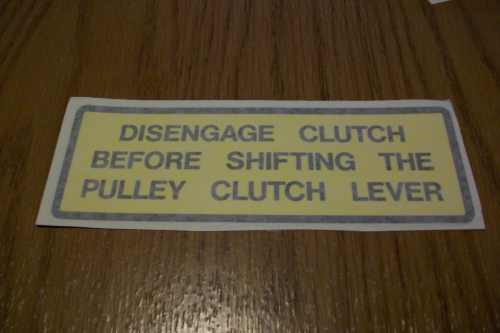 Disengage Clutch