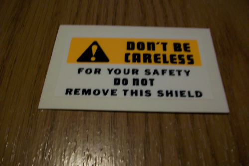 Shield warning