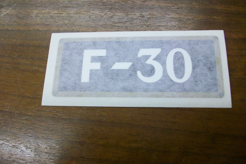 F-30 Model Number